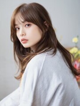 メル バイ ヘアサロン ニド(mer..by hair salon Nido) 【大分市】透け感ベージュ×顔まわりレイヤーロング