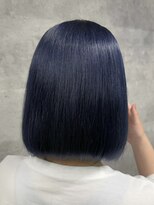 ルイス(L'wis) 渋谷 ハイトーン ブルー ボブ 学割