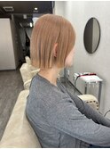 20代/韓国ボブ/レイヤーカット/タッセルボブ/ベージュカラー