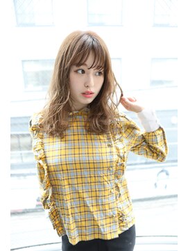 サロンドミルク 原宿(salon de MiLK) 【salon de MiLK 原宿】シースルーバング×ゆるウェーブ