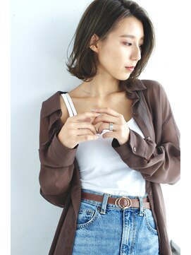 ラボヌールヘアーノーブル 新越谷店(La Bonheur hair noble) ニュアンス外ハネスタイル#エアリーミディショートパーマ