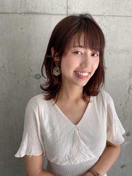 アールヘアーデザイン 藤が丘(r hair design) 藤が丘駐車場完備30代40代外ハネ色っぽミディ
