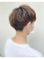 フロート 小阪店(float)&nbsp;マニッシュショート_マロンベージュ Aラインボブ かきあげ