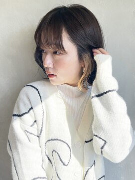 アルバム 池袋(ALBUM) くびれボブくびれヘア_外ハネボブセクションカラー_99182