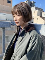レター(LETTER) ボブ/透明感カラー/暗髪/顔まわりレイヤー