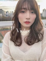 バイオレット 表参道店(Violet)&nbsp;ベージュブラウン小顔レイヤーウェーブロングレイヤーカット
