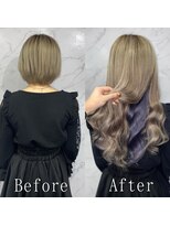 あるじゃんすー 名古屋店&nbsp;グレージュ×パープル#シールエクステ#大人かわいい#美髪#名古屋