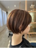 20代30代ナチュラルくびれボブベージュカラー