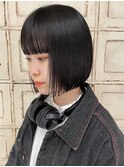 切りっぱなしボブ × ショートボブ × ミニボブ × 韓国ボブ