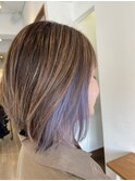 ハイライト×インナーカラーラベンダー[20代/30代/40代/50代]