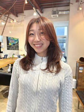 オアズヘアービィグラッド(ORe'S HAIR BE GLaD) レイヤーカット【新潟　暖色カラー　レイヤー】