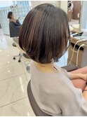 柔らかい縮毛矯正のショートボブ