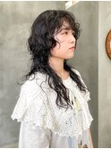 くるくるパーマ　スパイラルパーマ　強めパーマ　パーマロング