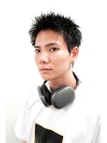 グラシアス(gracias)&nbsp;メンズカットアップバングスパイキーショートブルーブラック0806