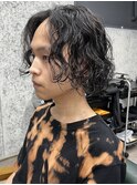 スパイラルパーマ/サーフカール/外国人風/メンズボブ