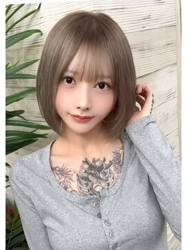 カプセル シンジュク(CAPSULE) ☆ CAPSULE☆ミルクティーグレージュ＆韓国風レイヤーボブ