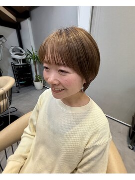 愛されベージュカラーショートボブ☆圧倒的技術のショートボブ