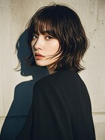 エイチ ウルフカット 大阪梅田(811)&nbsp;ハイライトクラゲヘアミニボブ成人式パーマミディアム裾カラー