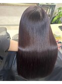 艶感際立つワインブラウンストレート
