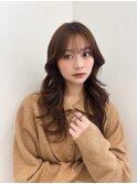 ミディアムレイヤーハッシュカットベージュカラー