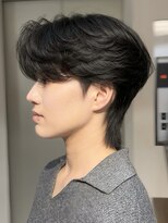 ノラキチジョウジ(NORA KICHIJOJI)&nbsp;毛流れセンターパートニュアンスパーマ韓国マッシュダウンパーマ