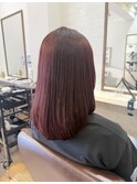 艶感たっぷり◎ボルドーブラウンストレート