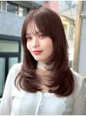 cote 美髪/オリーブベージュ/ミディアムレイヤー/レイヤーカット
