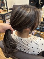 ノラキチジョウジ(NORA KICHIJOJI)&nbsp;毛流れカットコントラスト強め太め細めmix筋感立体感ハイライト