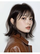 アンドカオマワリカットファム(Fann.)&nbsp;顔まわりレイヤー×くびれミディ｜小顔見え韓国ヘア