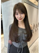 ロンド リリー 銀座(Lond Lily)&nbsp;韓国風レイヤーカット/ミルクティーベージュ/シースルーバング
