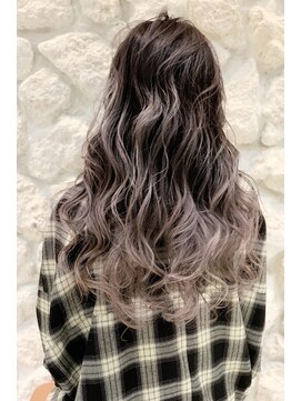 モアナ バイ ヘッドライト 沖縄東崎店(Moana by HEADLIGHT) バレイヤージュグラデーションカラー#グレージュ#デザインカラー