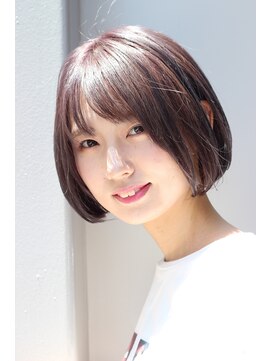 リタ(Lita) シンプルナチュラルボブ 小顔 耳かけ ショートボブ シースルー