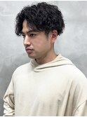 アップバング/センターパート/ツイストスパイラルウェーブパーマ
