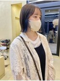 インナーカラー ボブ 平行ボブ