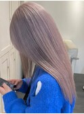 3916ミルクティーアッシュ艶髪シルキーベージュハイトーンカラー