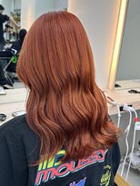 アリープパロット(ALEAP parrot)&nbsp;透明感オレンジカラー/セミロング【ALEAP parrot/多賀】