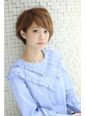 アンニュイな耳掛けショートボブスタイル☆