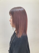 ヘアーライズ 池袋東口店(hair RISE) ブリーチ毛クセっ毛にメテオストレート+メテオカラーピンク
