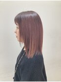 ブリーチ毛クセっ毛にメテオストレート+メテオカラーピンク