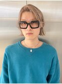 ボブかきあげダブルカラーブロンドカラーメンズ中区袋町
