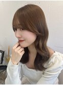 前髪顔まわり×レイヤーカット【新宿/韓国ヘア】