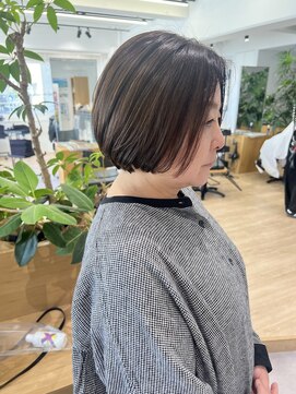 オーシャン(Ocean) 【OceanHair&Life田中愛梨】40代50代白髪ぼかし/ショートボブ