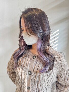アンドファインヘアービューティー(AND FINE hair beauty) ラベンダーインナーカラー