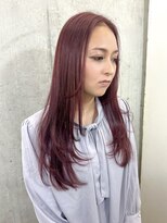 ドアベルヘアリビング(Door Bell hair Living)&nbsp;ワインレッド×ロングレイヤー