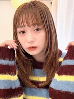 アミー 駒澤(Ammy komazawa)&nbsp;レイヤーカット/レイヤー/顔周り/ミディアム/サンドベージュ