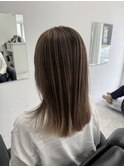ミディアムヘア暗めカラー/デザインカラー/フェイスフレーミング