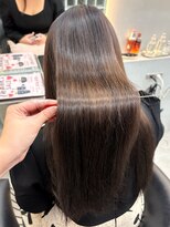 ロンドポレール 北千住(Lond polaire)&nbsp;オリーブグレー/レイヤーカット/黒髪/マロンベージュ/北千住