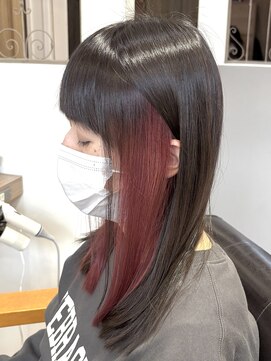 アヤラグランスパ 船橋店(AyaLA GRAN SPA) 【福田隆晃】インナーカラー/ピンクベージュ/大人ガーリー