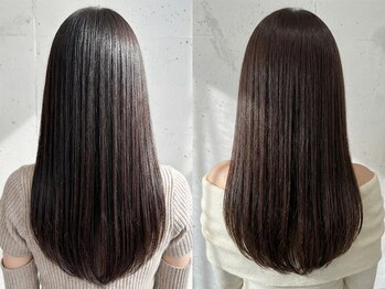 アドラーブル 女池店(adorable)の写真/女性の髪質を知り尽くしたサロンだから◇こだわる薬剤で、髪にたっぷり保湿ケアします◆