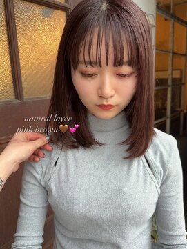 ロッソ ヘアアンドスパ 獨協大学前店(Rosso Hair&SPA) pink brown